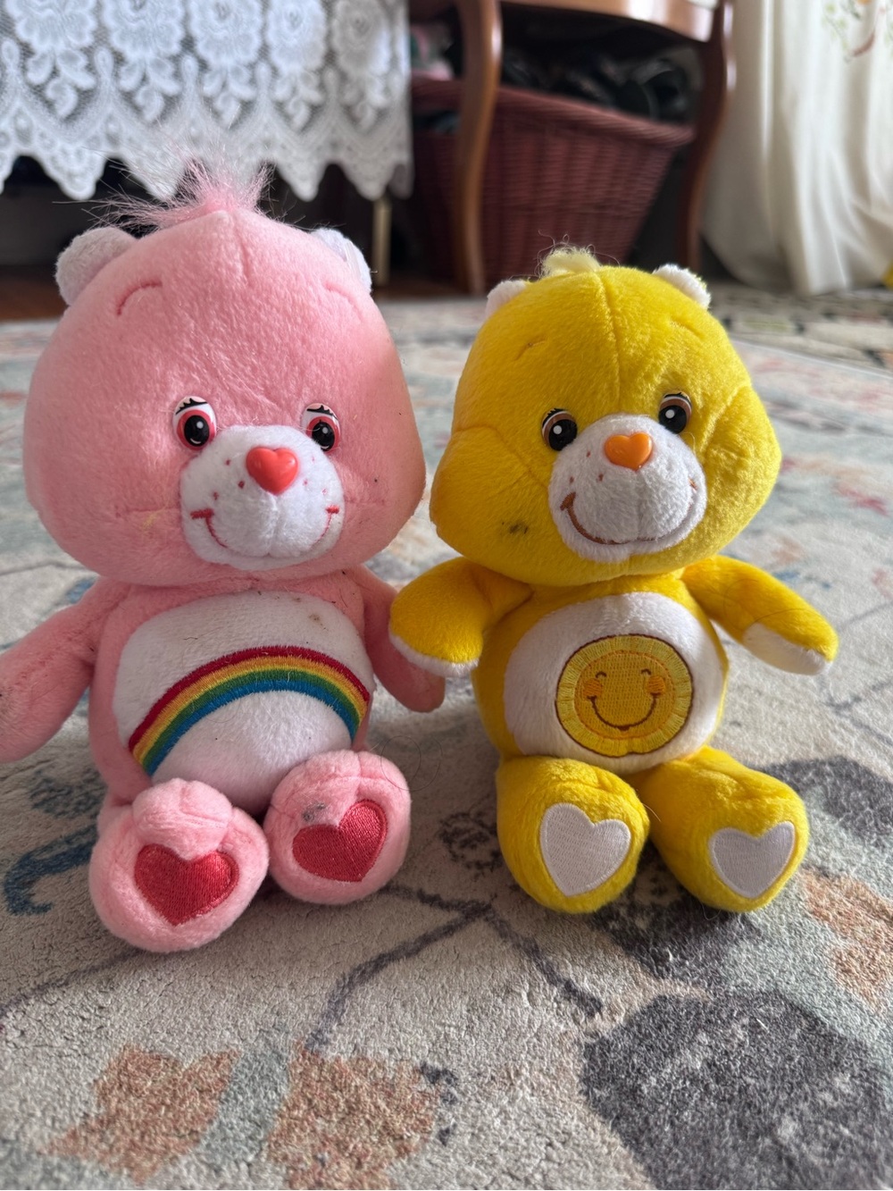 Two Care Bears Funshine and Cheer Bear